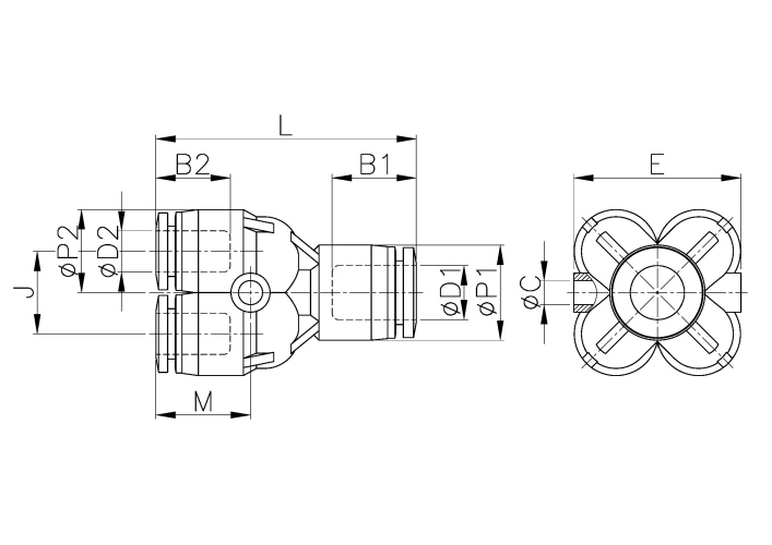 PU,Pneumatic Fittings with NPT AND BSPT thread, Air Fittings, one touch tube fittings, Pneumatic Fitting, Nickel Plated Brass Push in Fittings